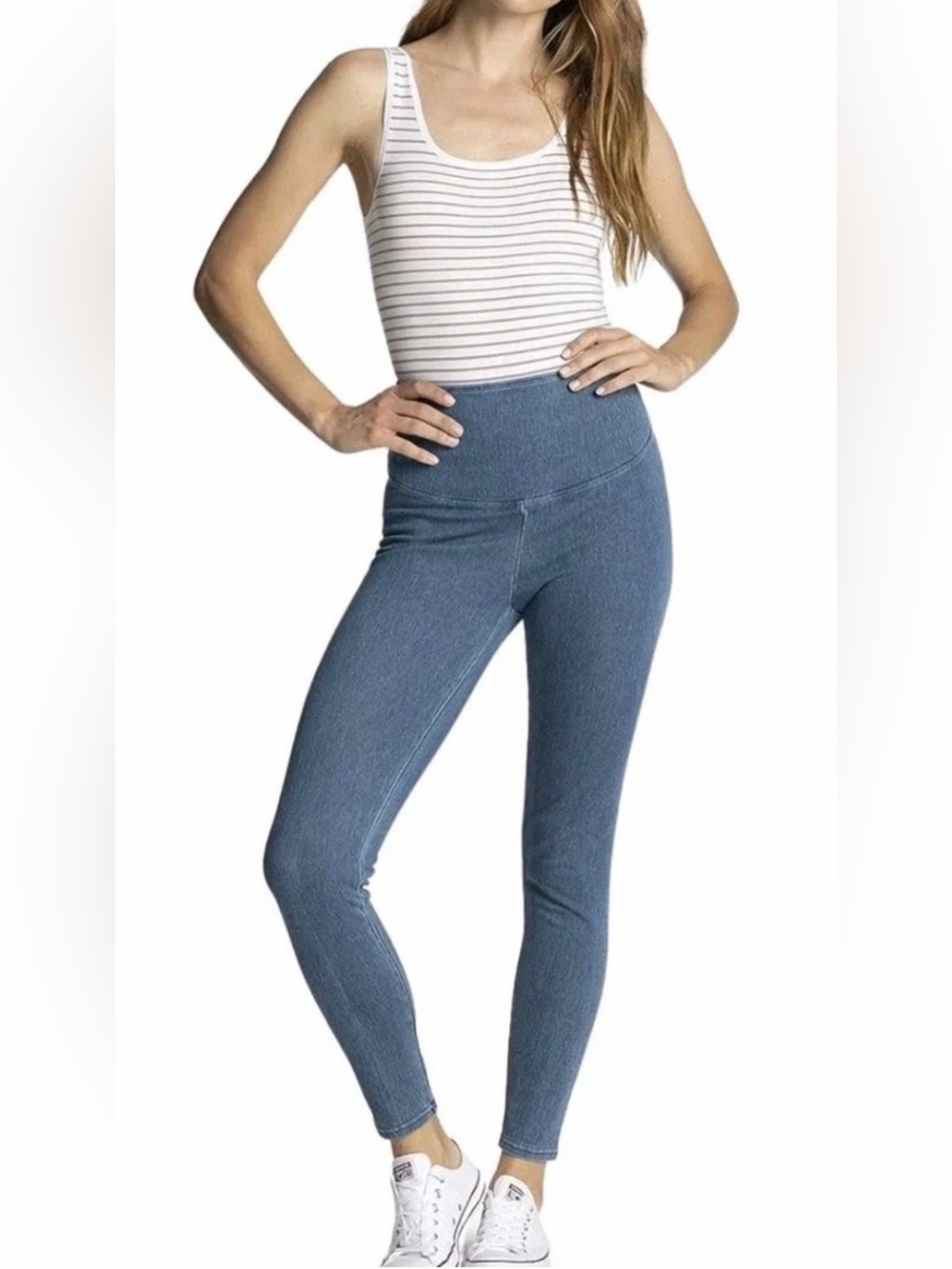 NWT Yummie by Heather Thomson Ruby Shaping Bodysuit Beige/White Stripe